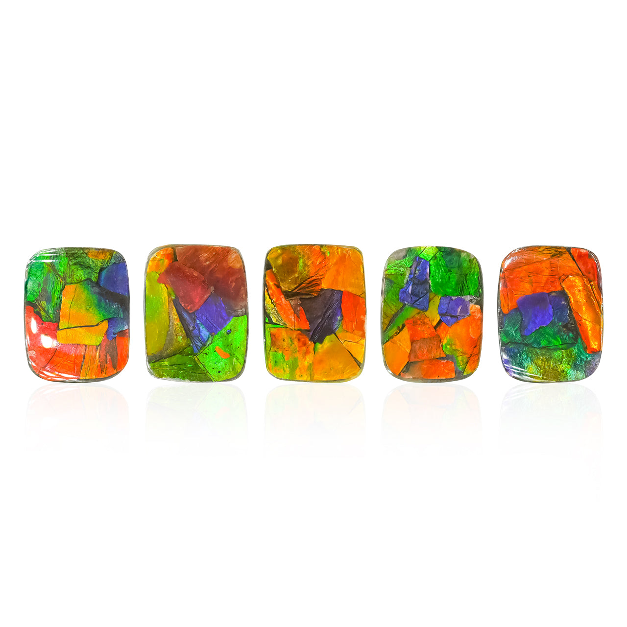 Ammolite Rectangle Cabochon 16x12 mm