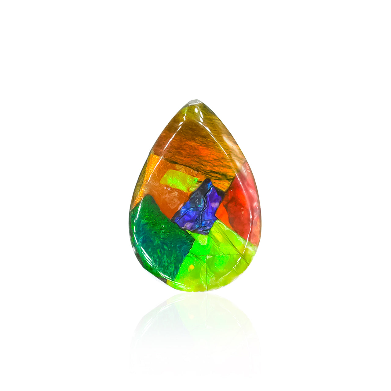 Ammolite Pear Cabochon 18x12 mm