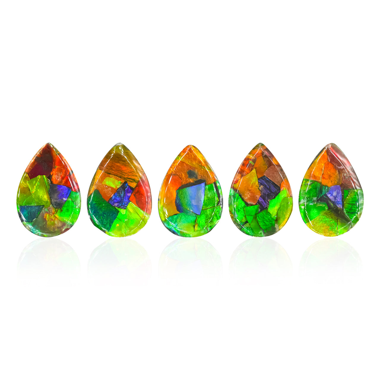 Ammolite Pear Cabochon 18x12 mm
