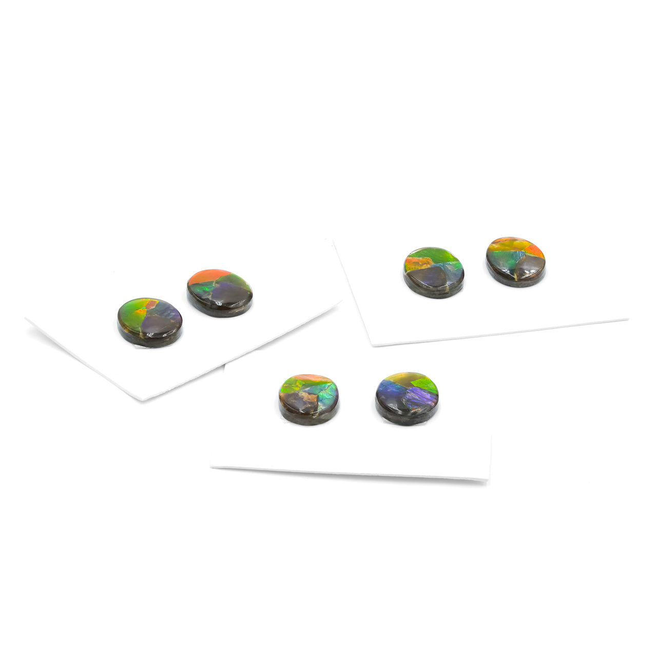 Starborn Ammolite Oval Cabochons, 1 Pair