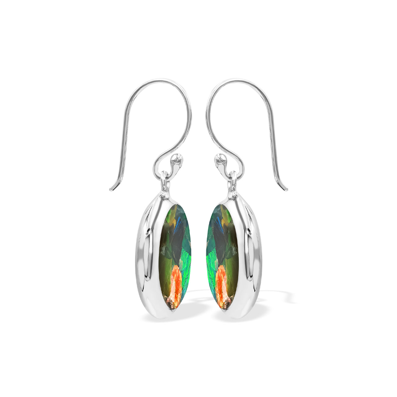 Pendiente estilo medallón con piedras preciosas redondas de 18 mm Starborn en plata de ley - Mediano