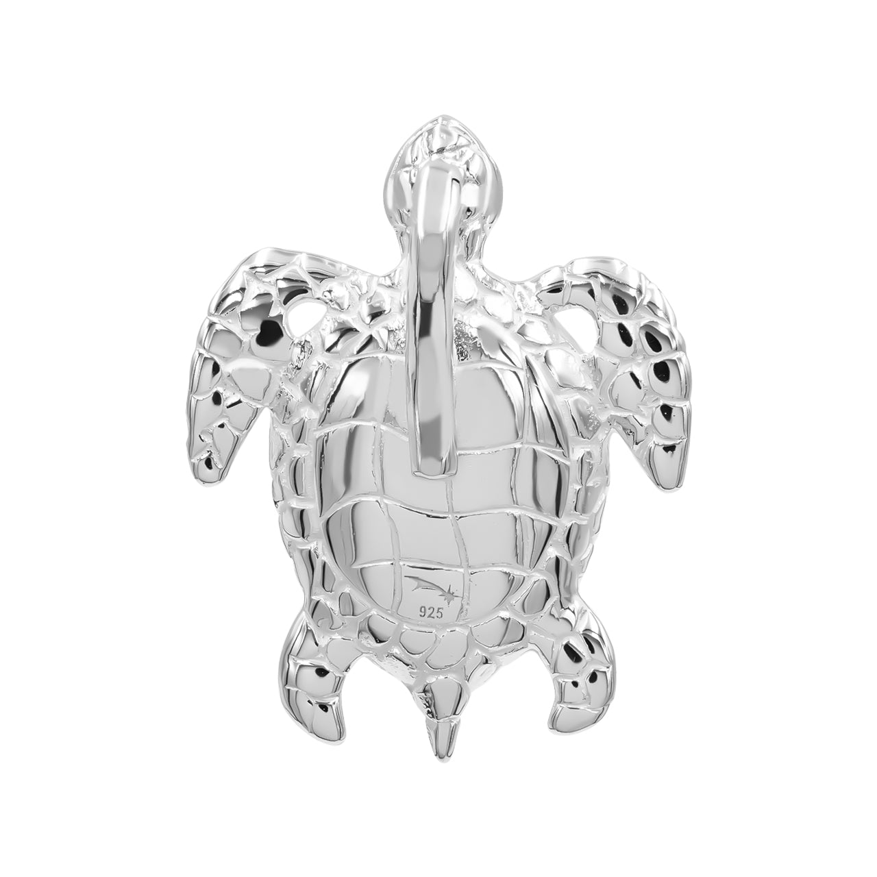 Starborn Ammolite Sea Turtle Pendant in Sterling Silver