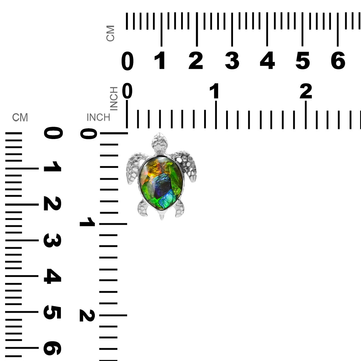 Ammolite Turtle pendant