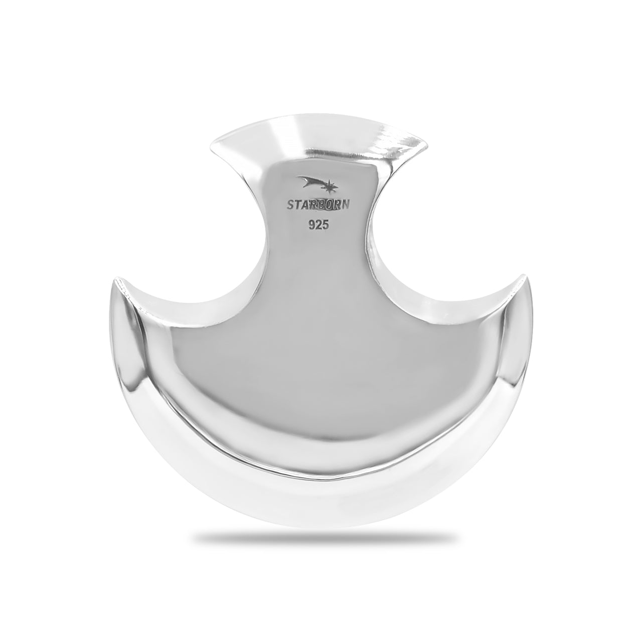 Starborn Ammolite Battle Axe Head Pendant in Sterling Silver