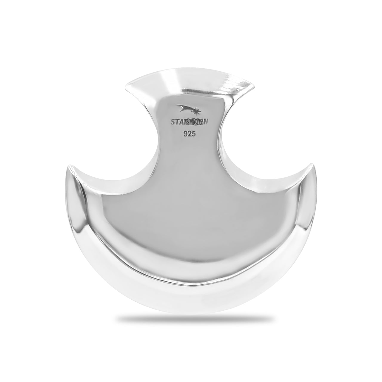 Starborn Ammolite Battle Axe Head Pendant in Sterling Silver