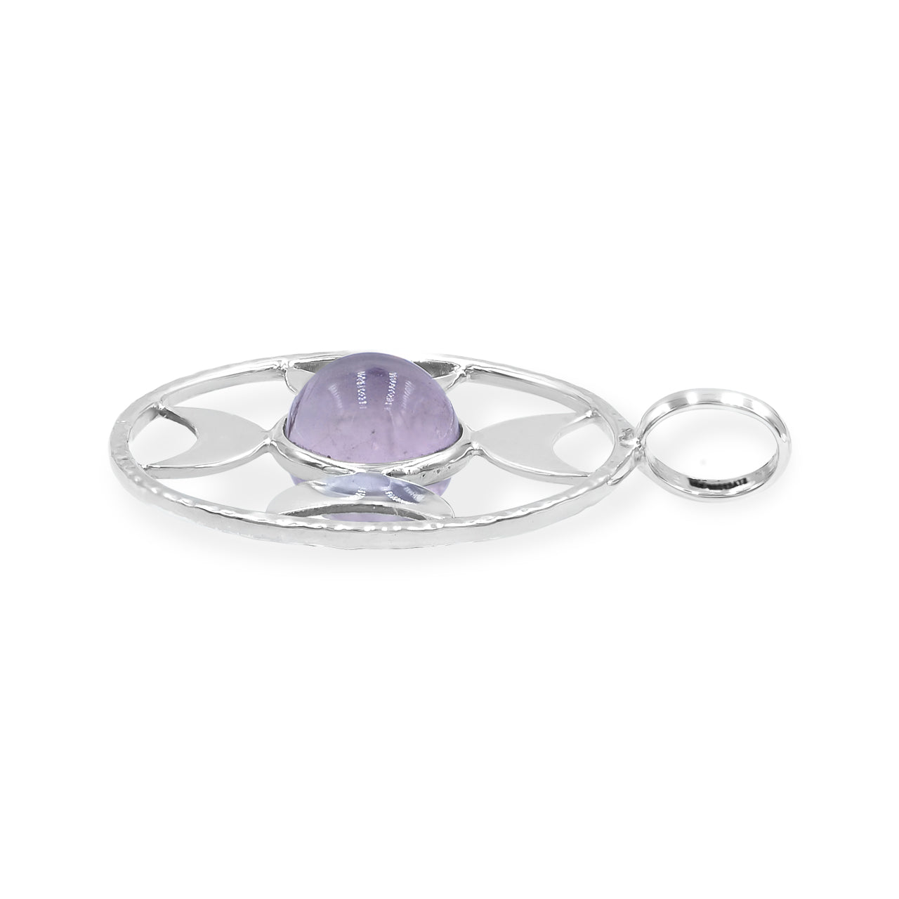 Colgante con esfera de luna creciente direccional de Starborn (pequeño) en plata de ley