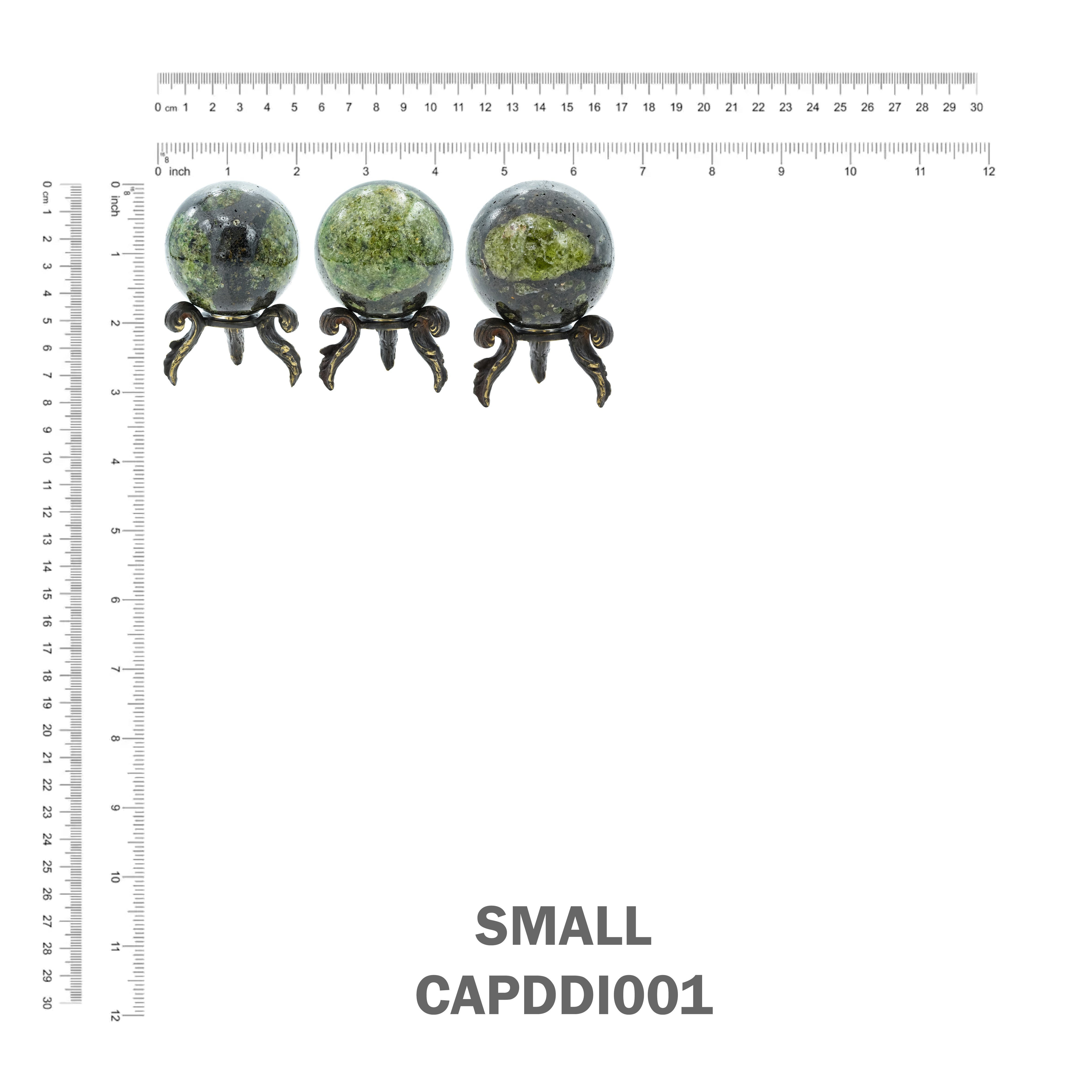 Starborn Arizona Peridot Sphere with Brass Decorative Display Stand