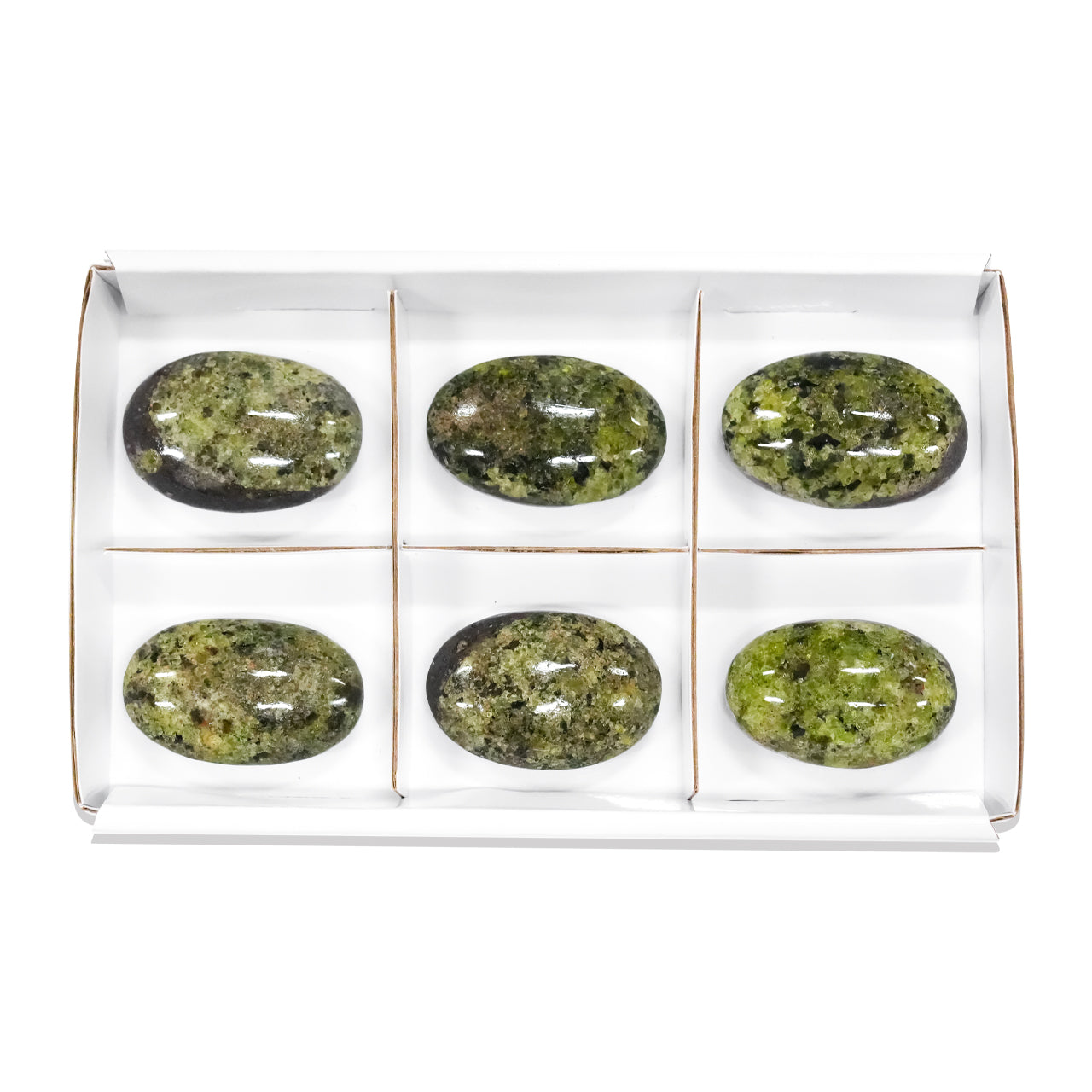 Arizona Peridot Palm Stone 350 grams - 6 Pieces