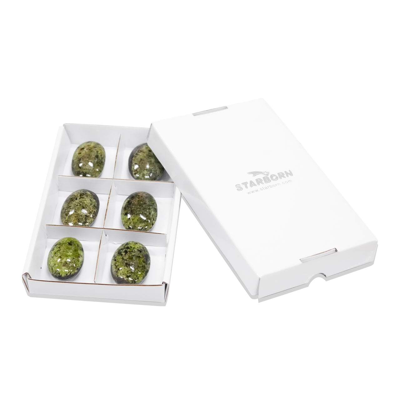 Arizona Peridot Palm Stone 350 grams - 6 Pieces