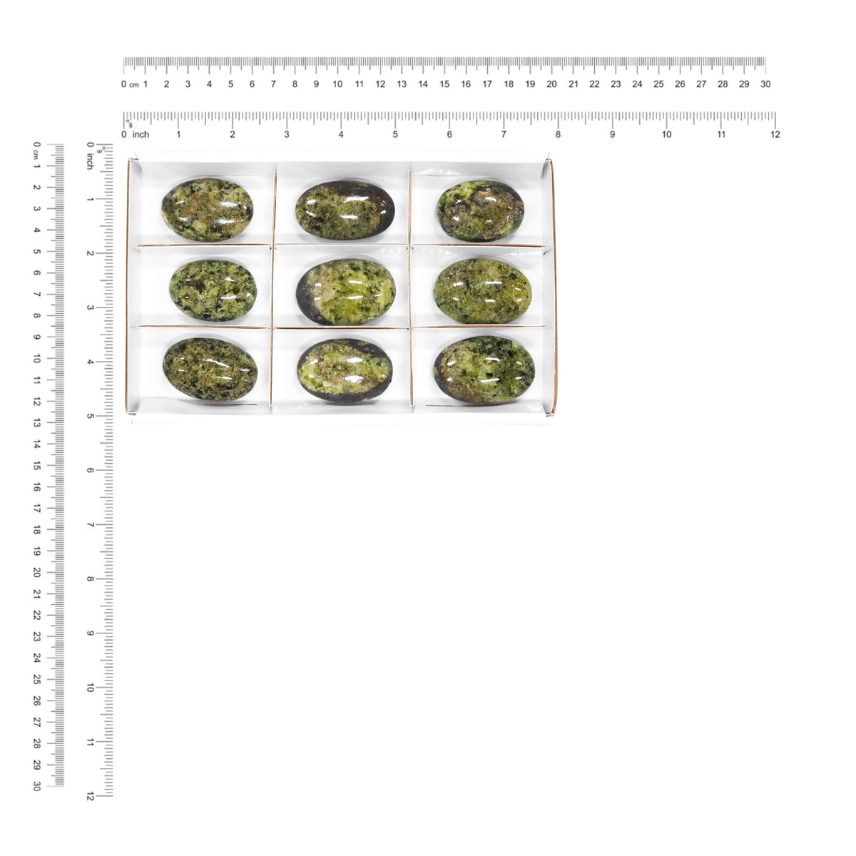 Arizona Peridot Palm Stone 350 grams - 9 Pieces