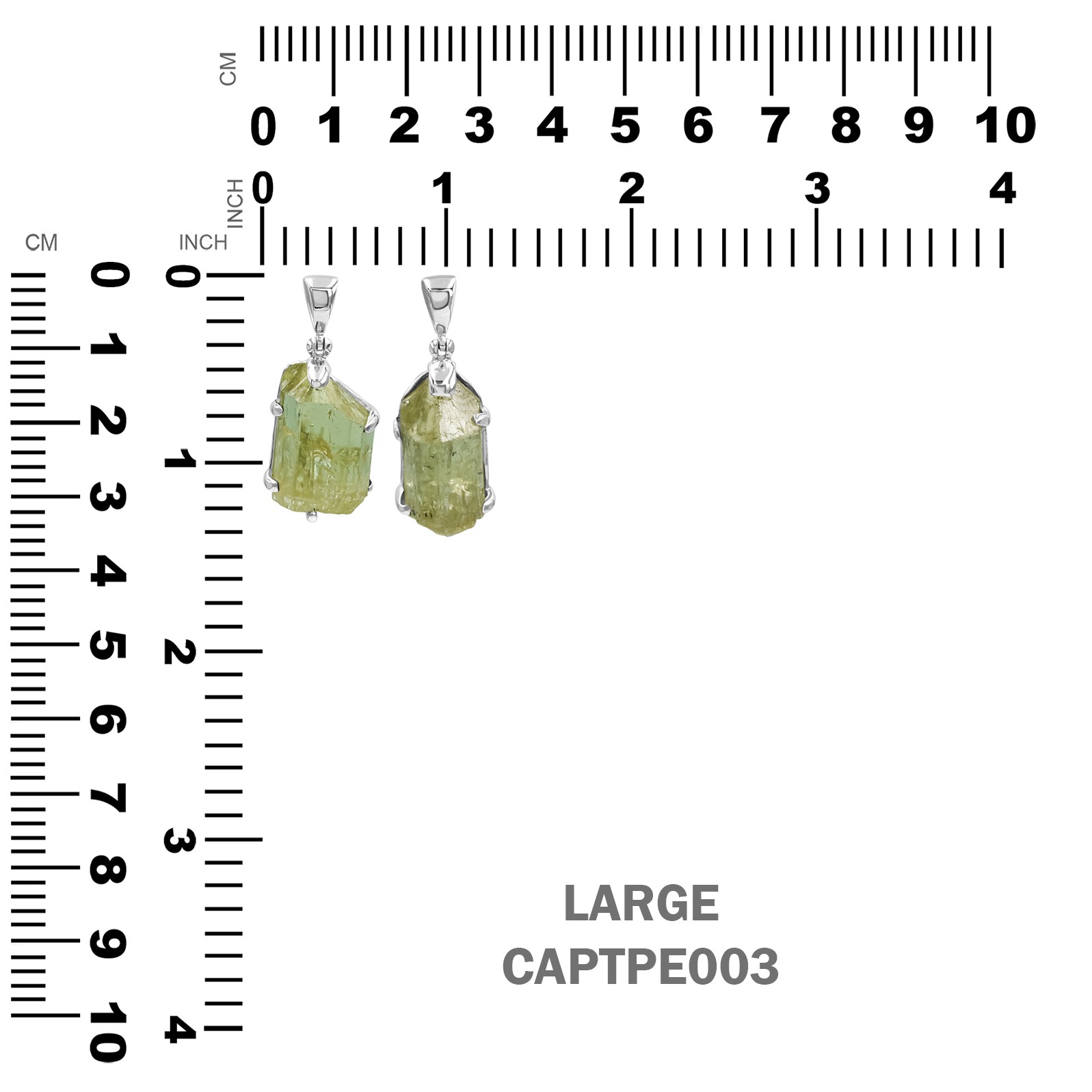Colgante de cristal de apatita verde Starborn en plata de ley
