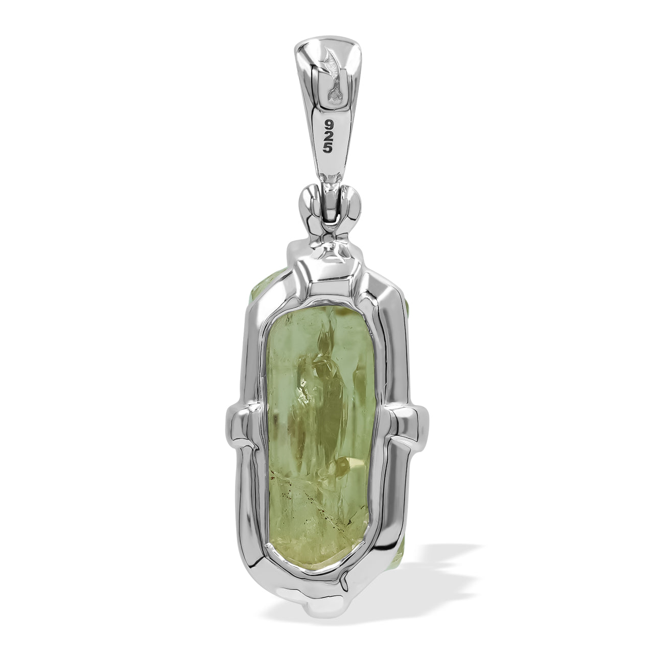 Colgante de cristal de apatita verde Starborn en plata de ley