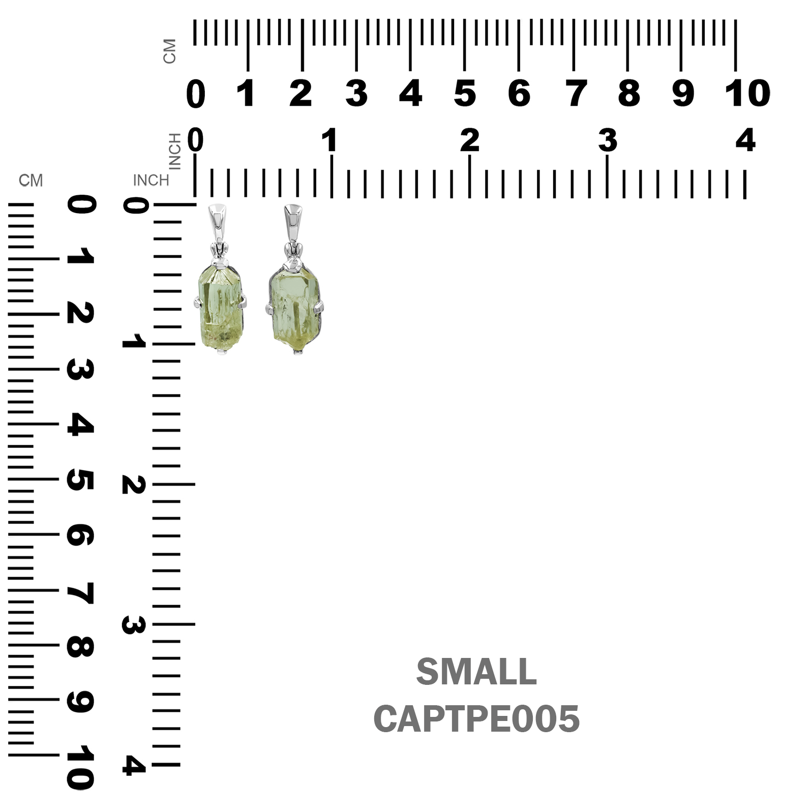 Colgante de cristal de apatita verde Starborn en plata de ley