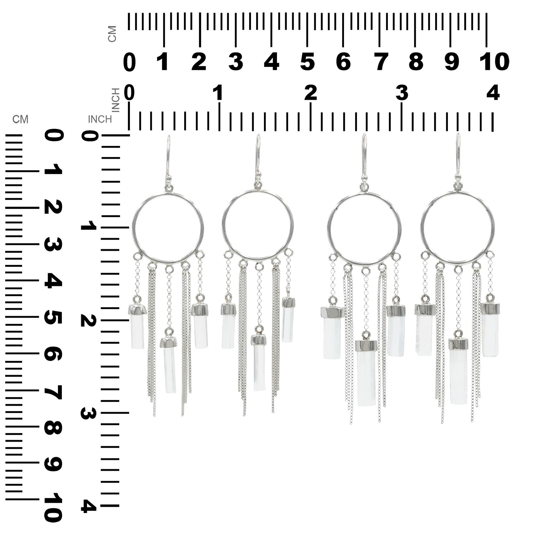 Starborn Aquamarine Crystal Boho Styles Earrings in Sterling Silver