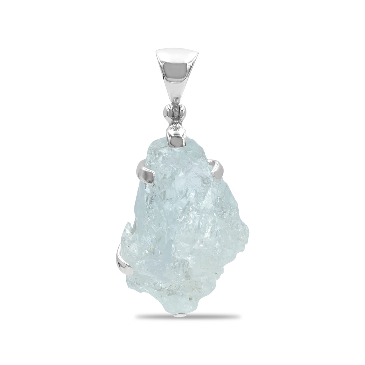 Starborn Rough Aquamarine Pendant in Sterling Silver