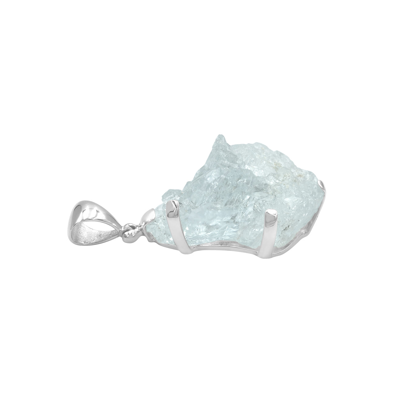 Starborn Rough Aquamarine Pendant in Sterling Silver