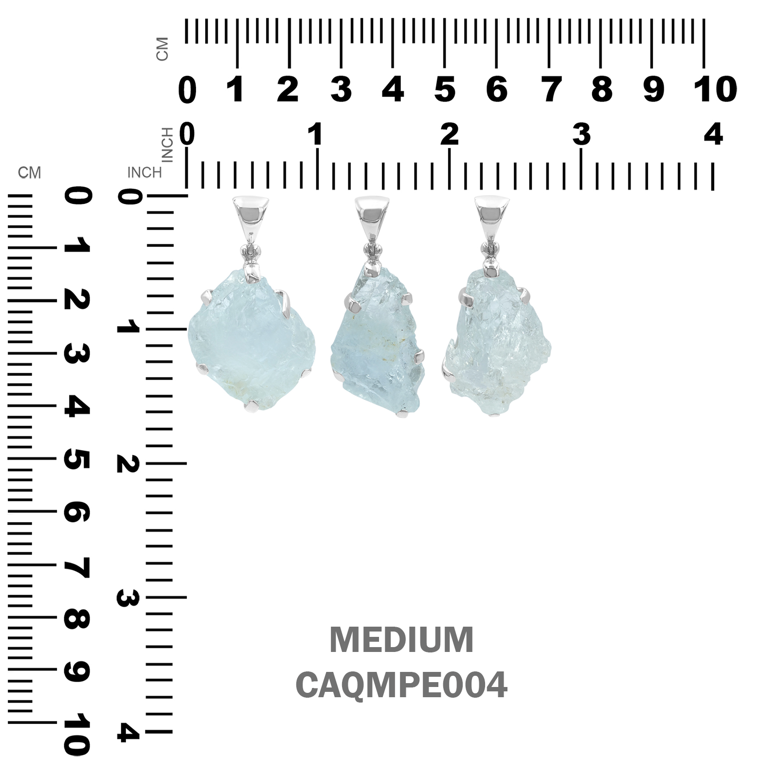 Starborn Rough Aquamarine Pendant in Sterling Silver