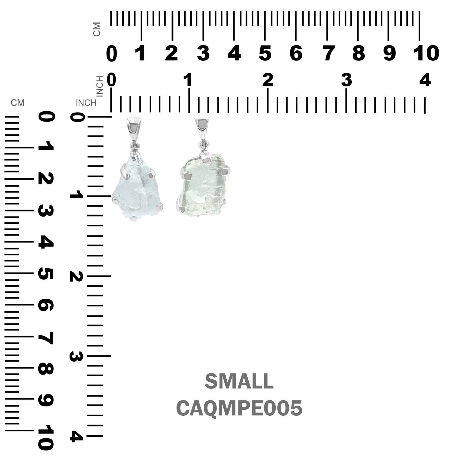 Starborn Rough Aquamarine Pendant in Sterling Silver