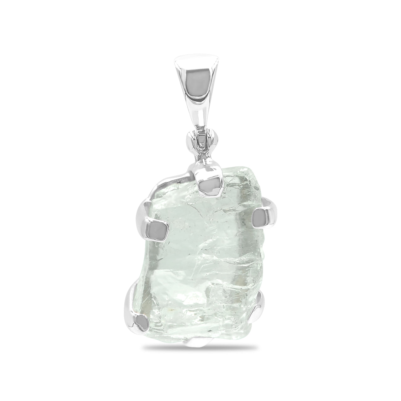Starborn Rough Aquamarine Pendant in Sterling Silver