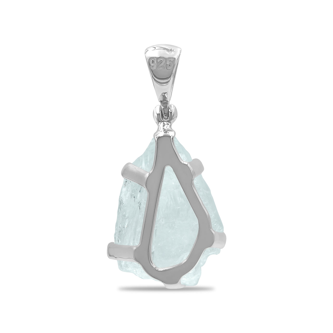Starborn Rough Aquamarine Pendant in Sterling Silver