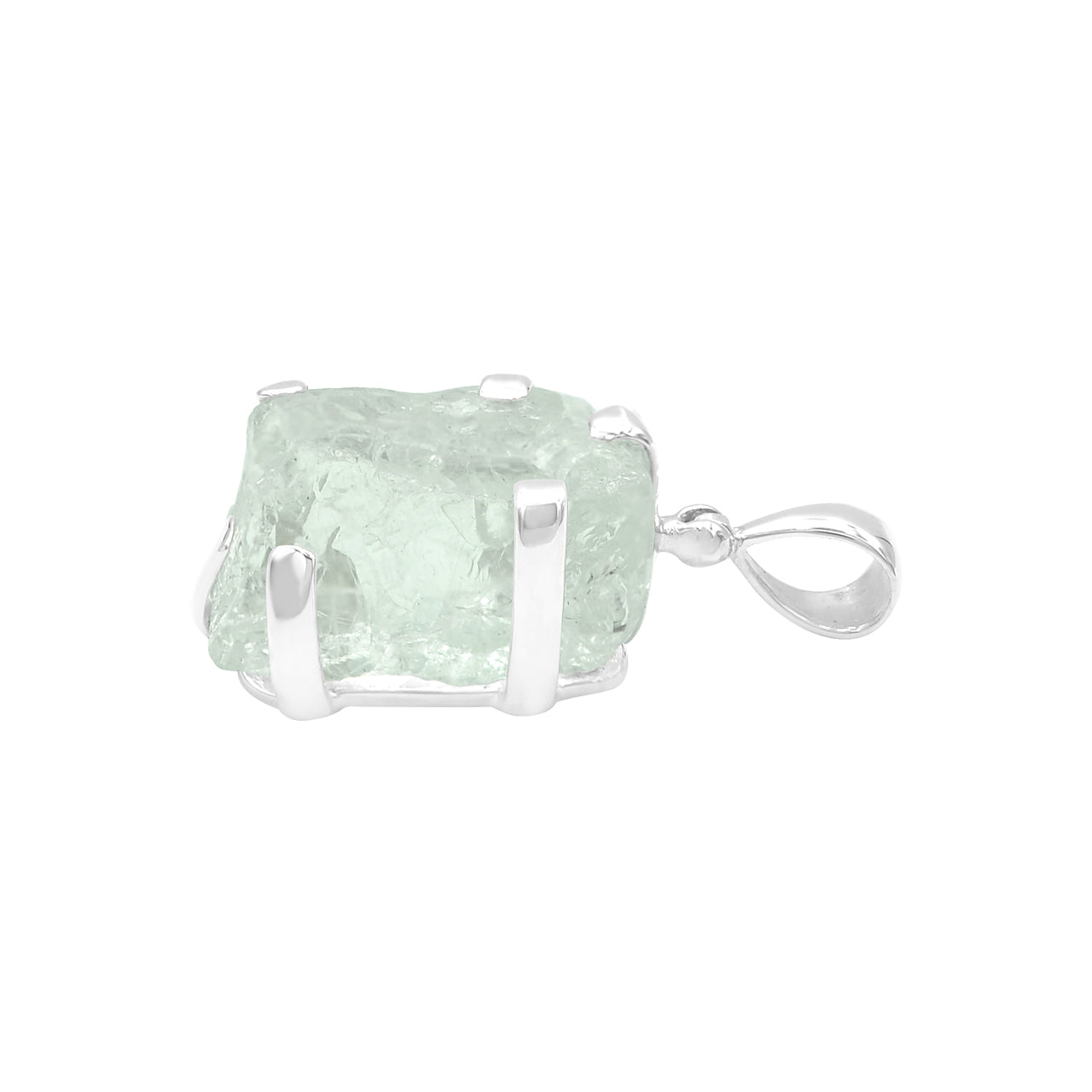 Starborn Rough Aquamarine Pendant in Sterling Silver
