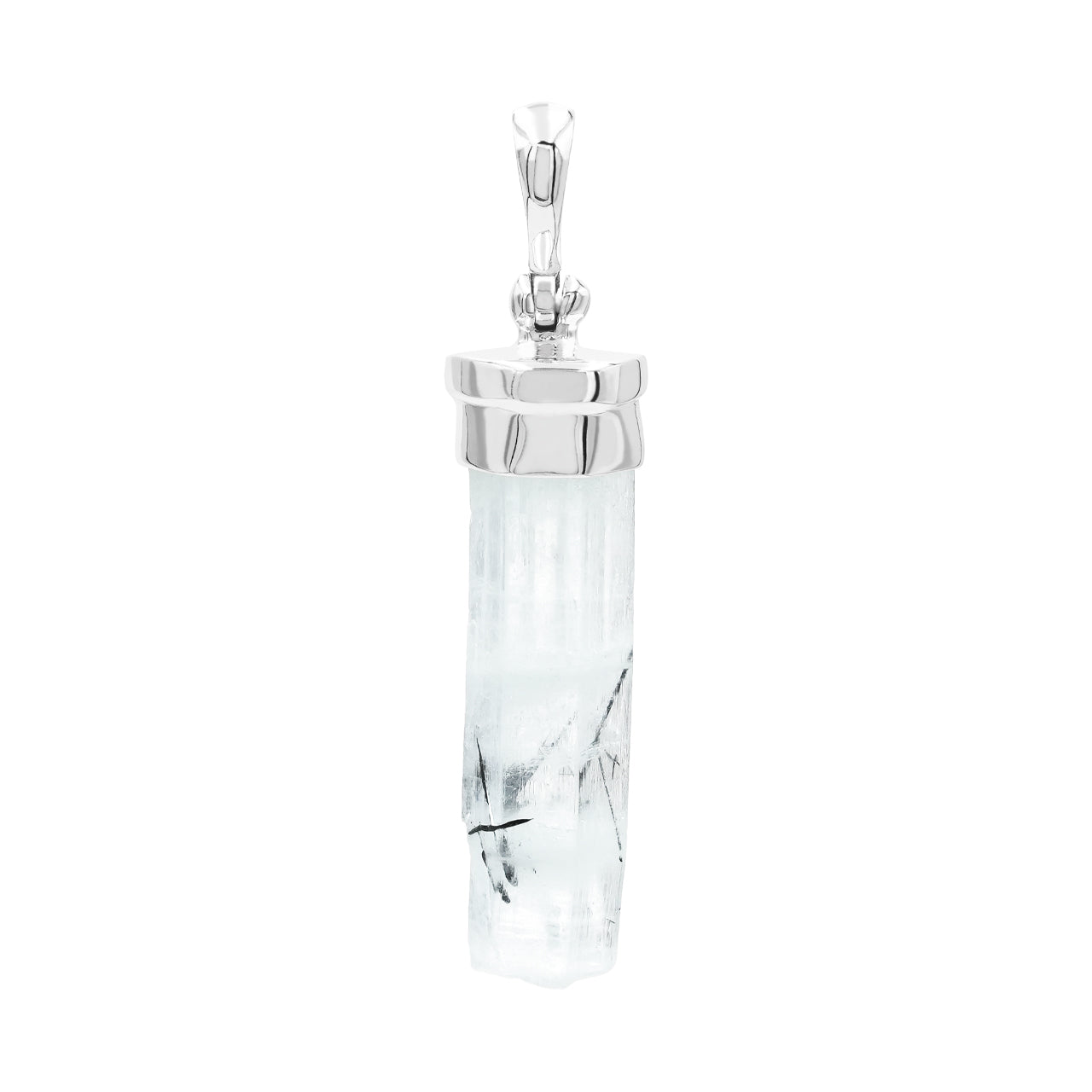 Starborn Aquamarin Kristall Verschluss-Anhänger in Sterlingsilber