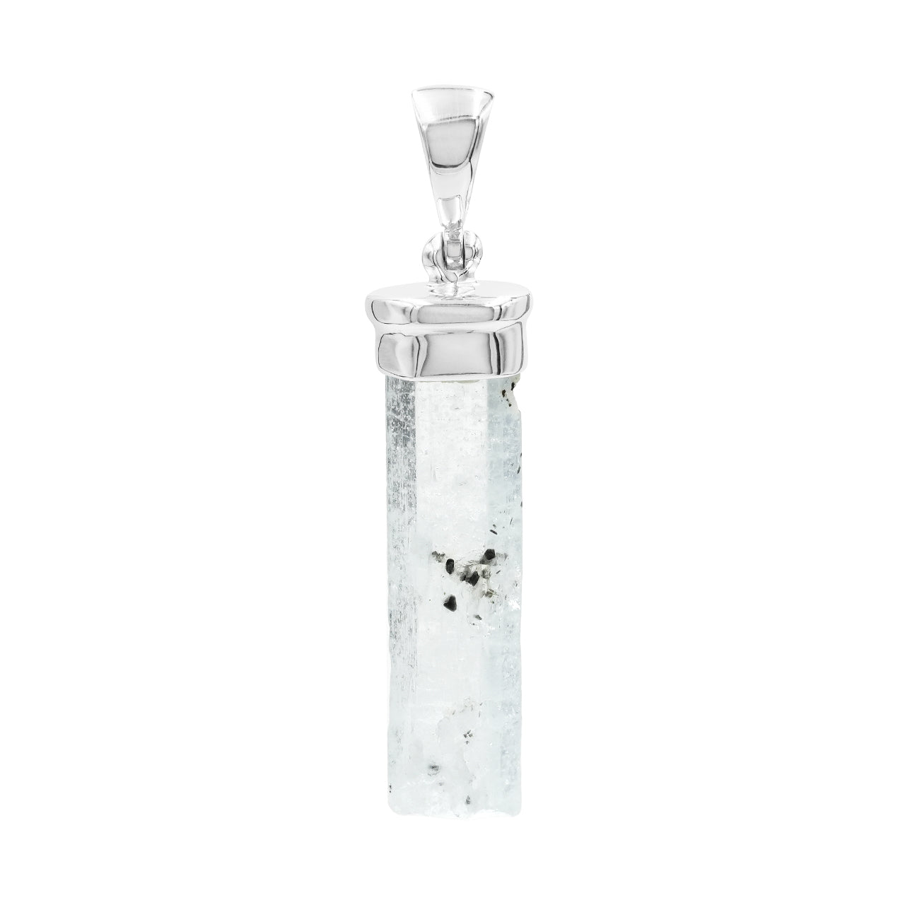 Starborn Aquamarin Kristall Verschluss-Anhänger in Sterlingsilber