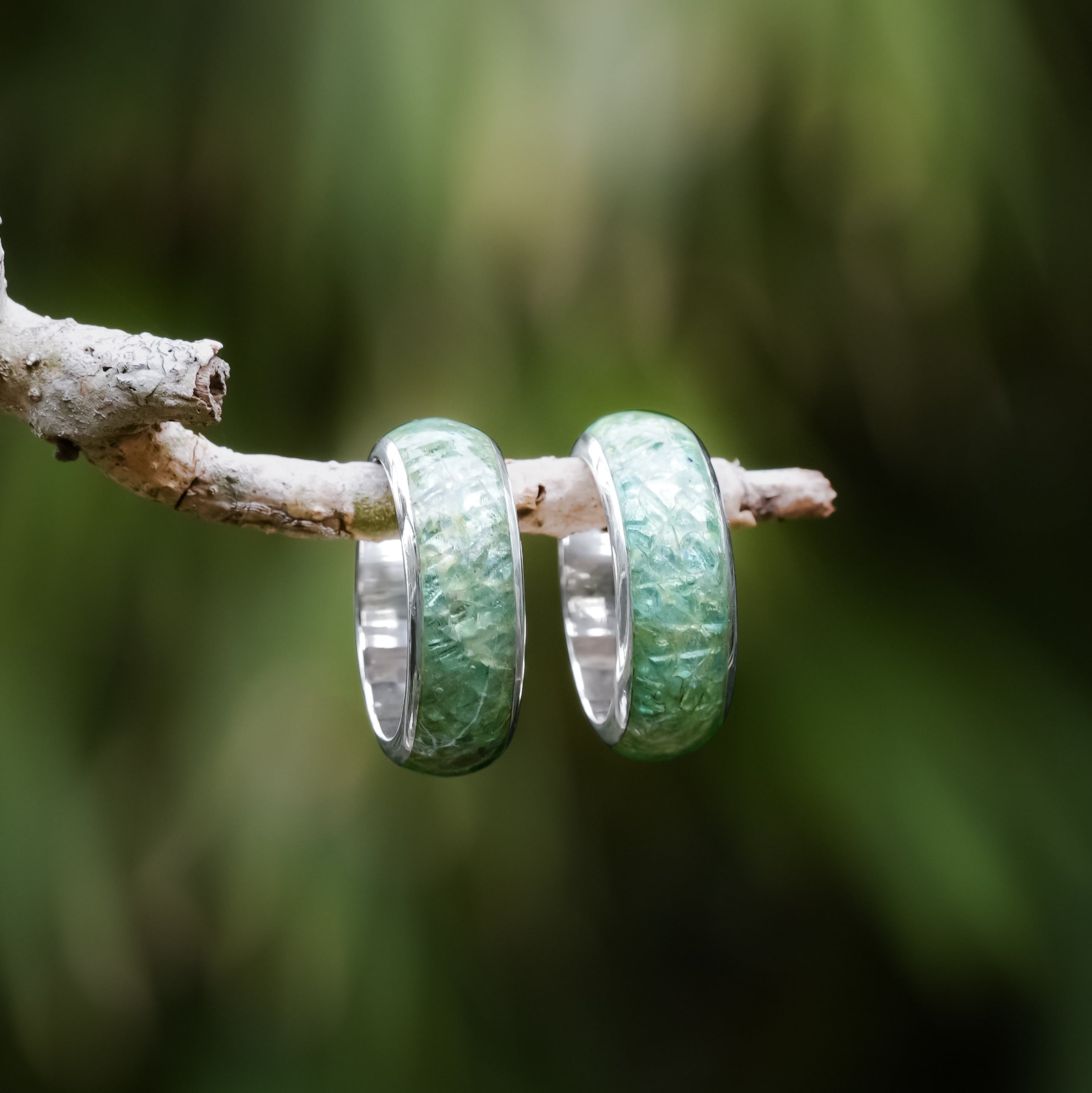 Starborn Aquamarine One Field Inlay Ring in Sterling Silver