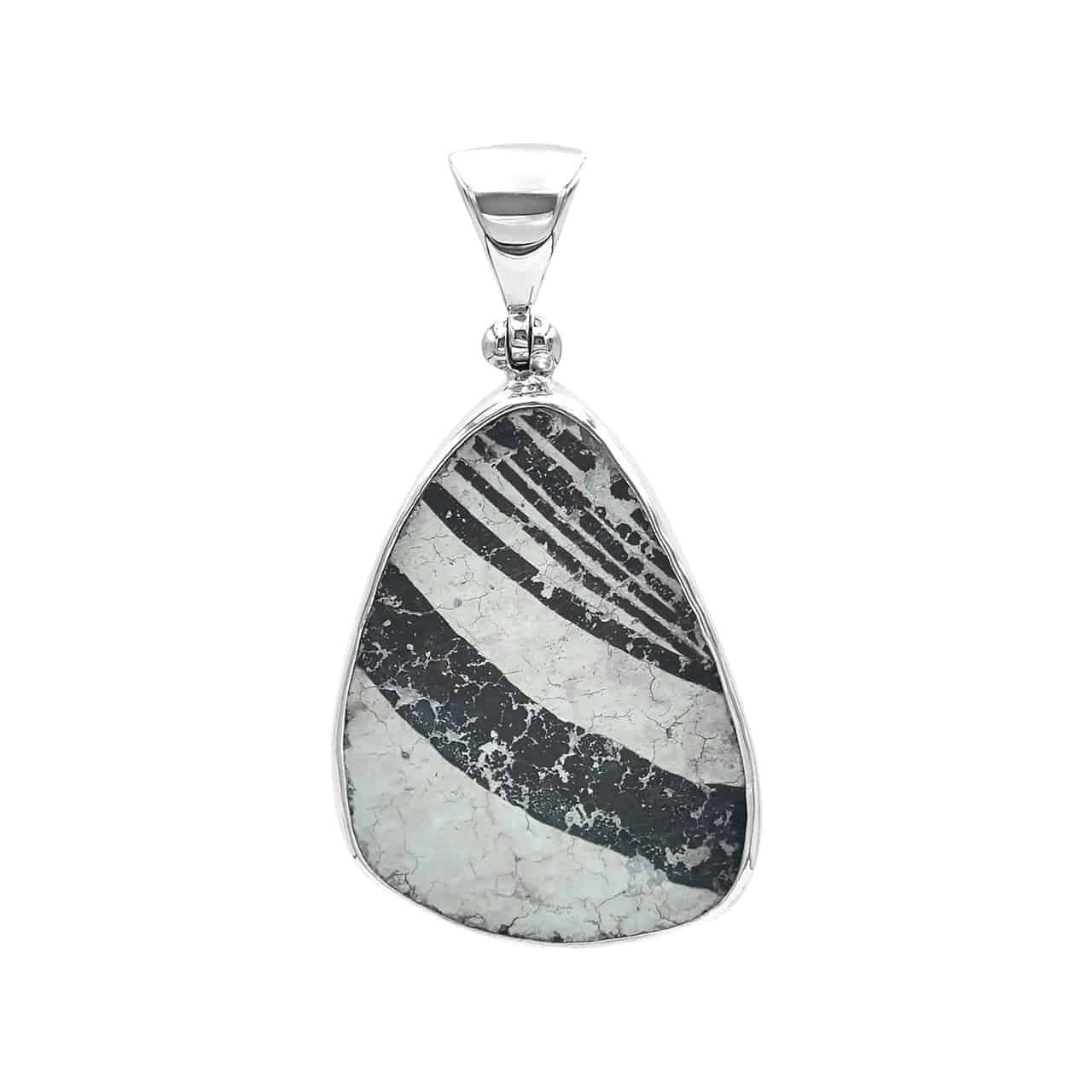 Colgante de fragmento de cerámica anasazi de Starborn en plata de ley