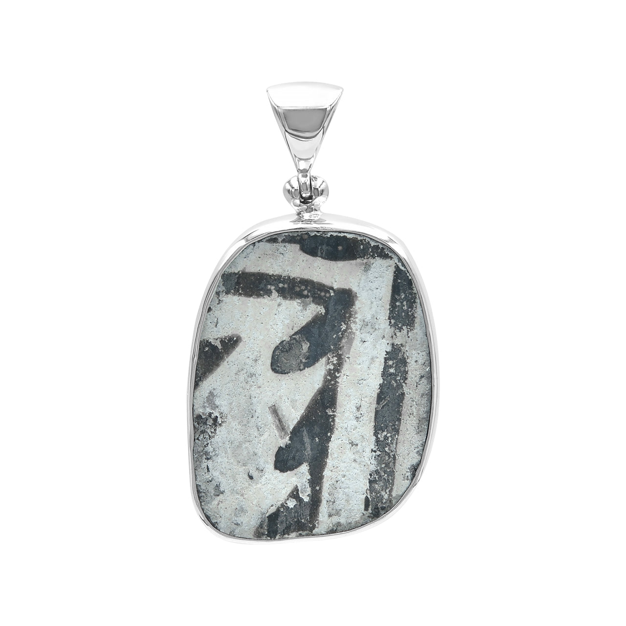 Colgante de fragmento de cerámica anasazi de Starborn en plata de ley