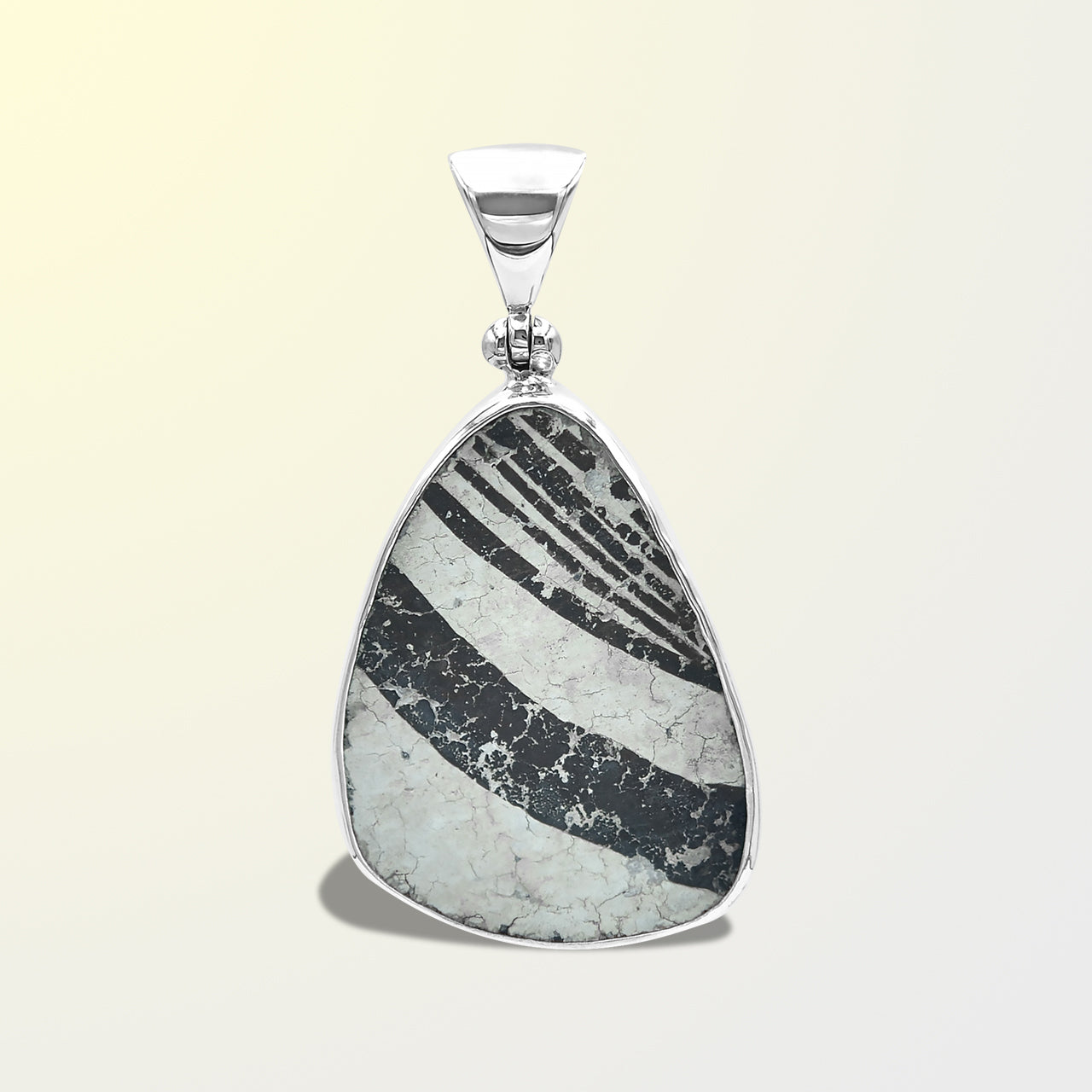 Colgante de fragmento de cerámica anasazi de Starborn en plata de ley