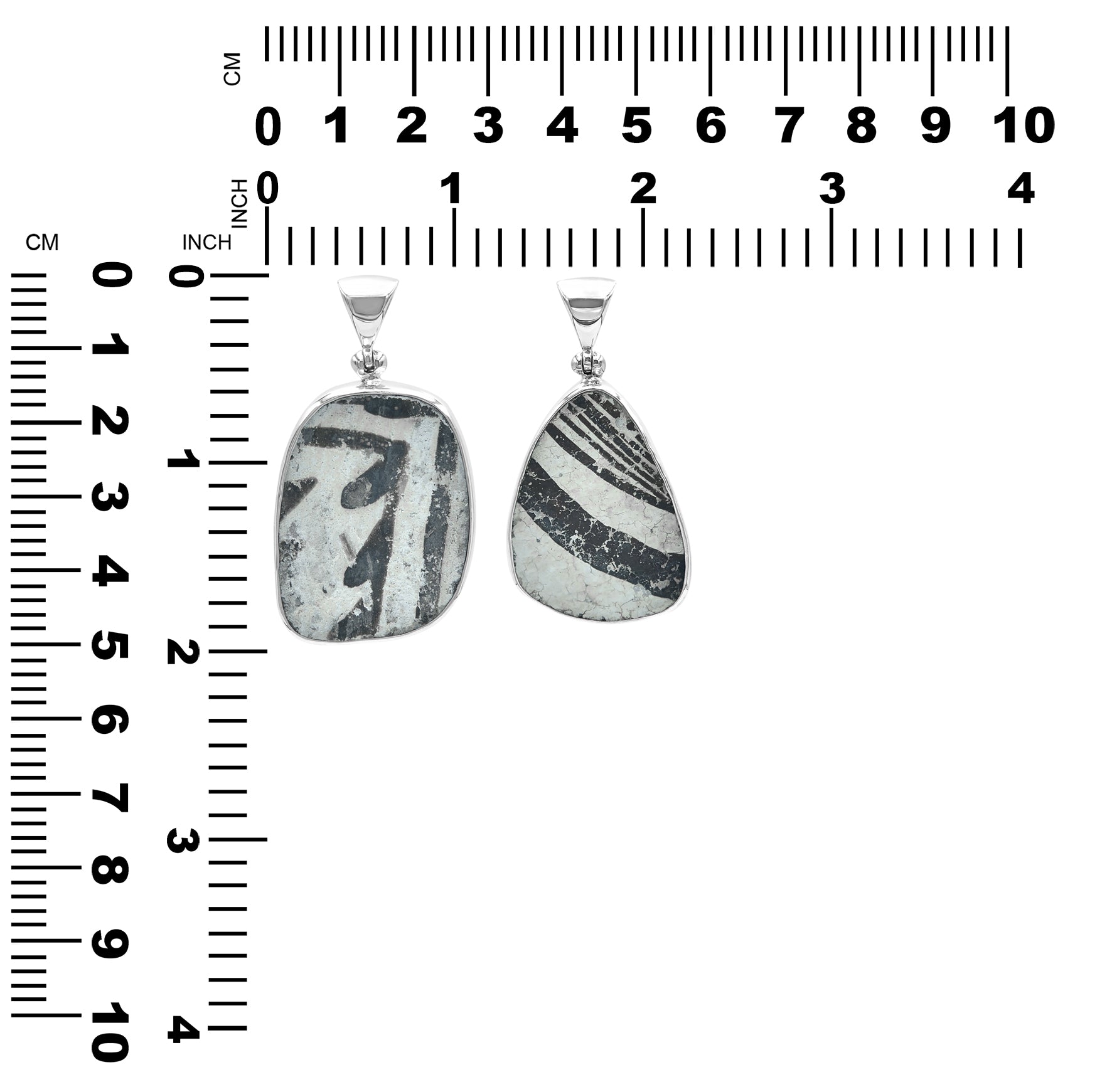 Colgante de fragmento de cerámica anasazi de Starborn en plata de ley