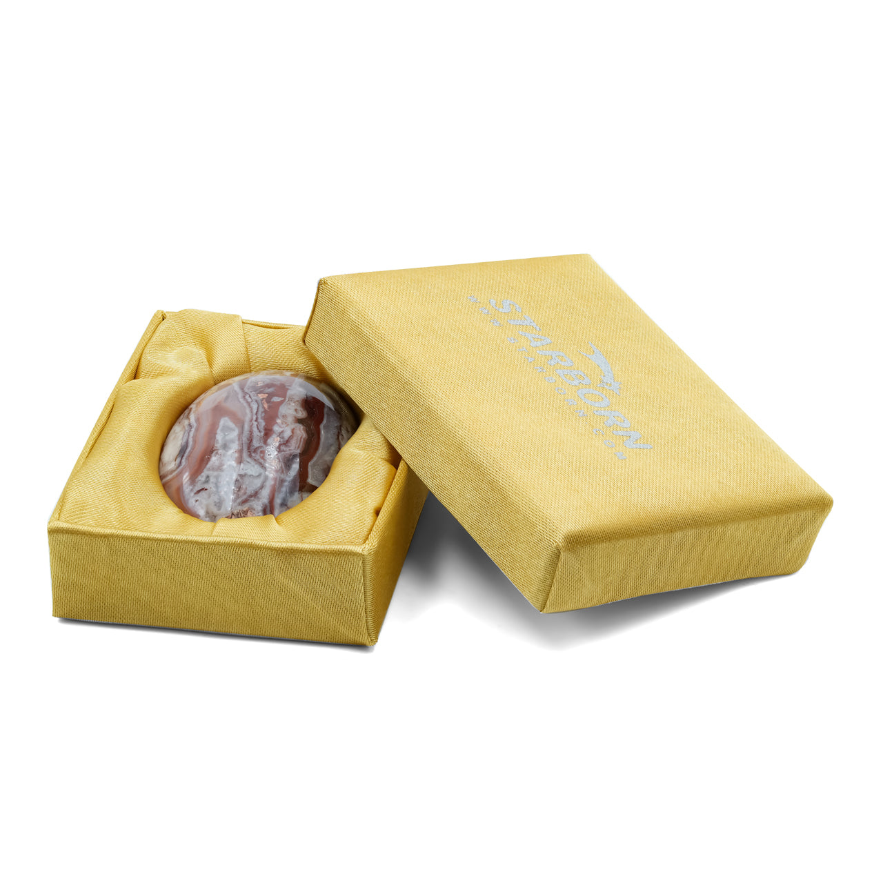 Starborn Agate Polished Oval Palm Stone - 1 Piece