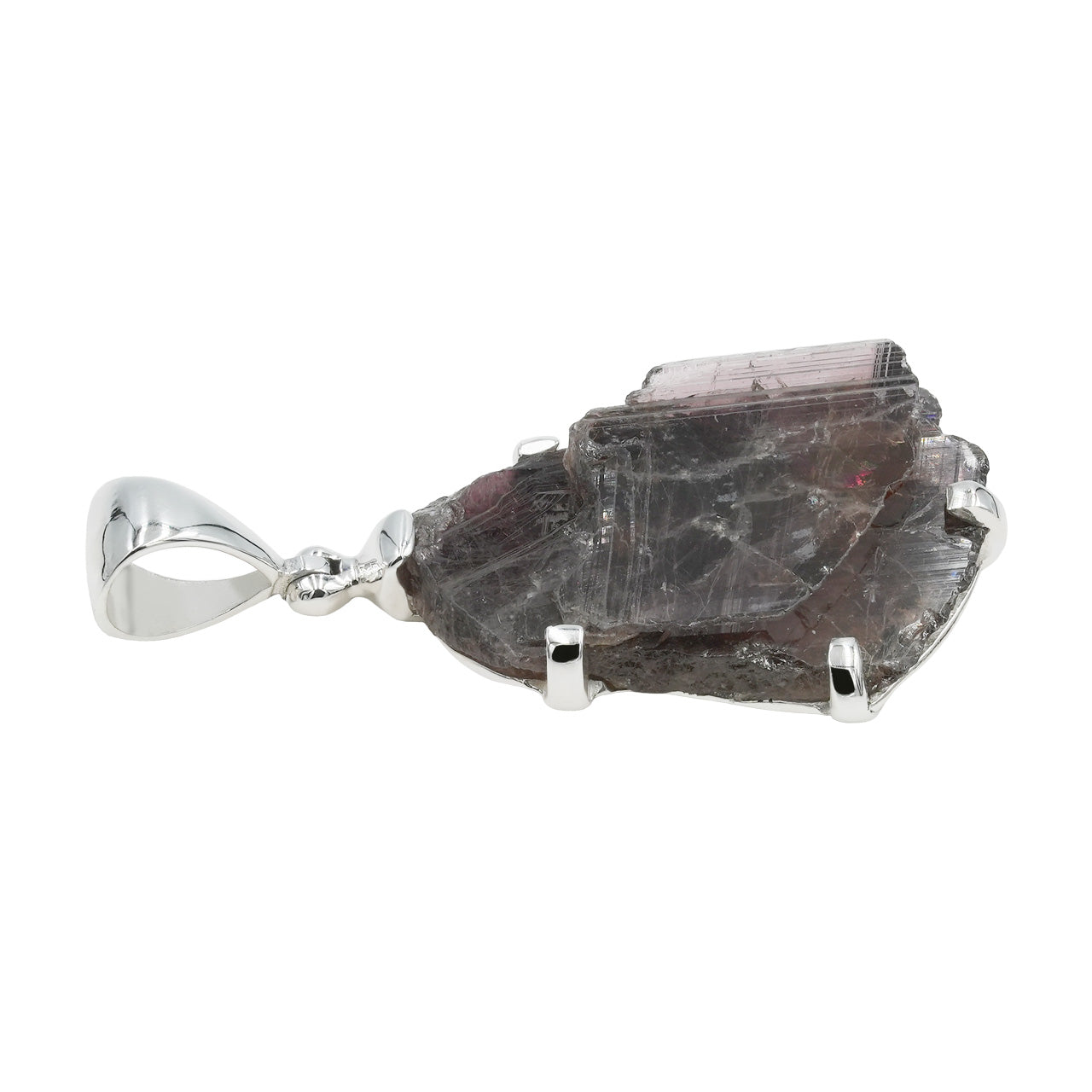 Starborn – Ring aus Sterlingsilber mit Tektit in der libyschen Wüste und Krappenfassung