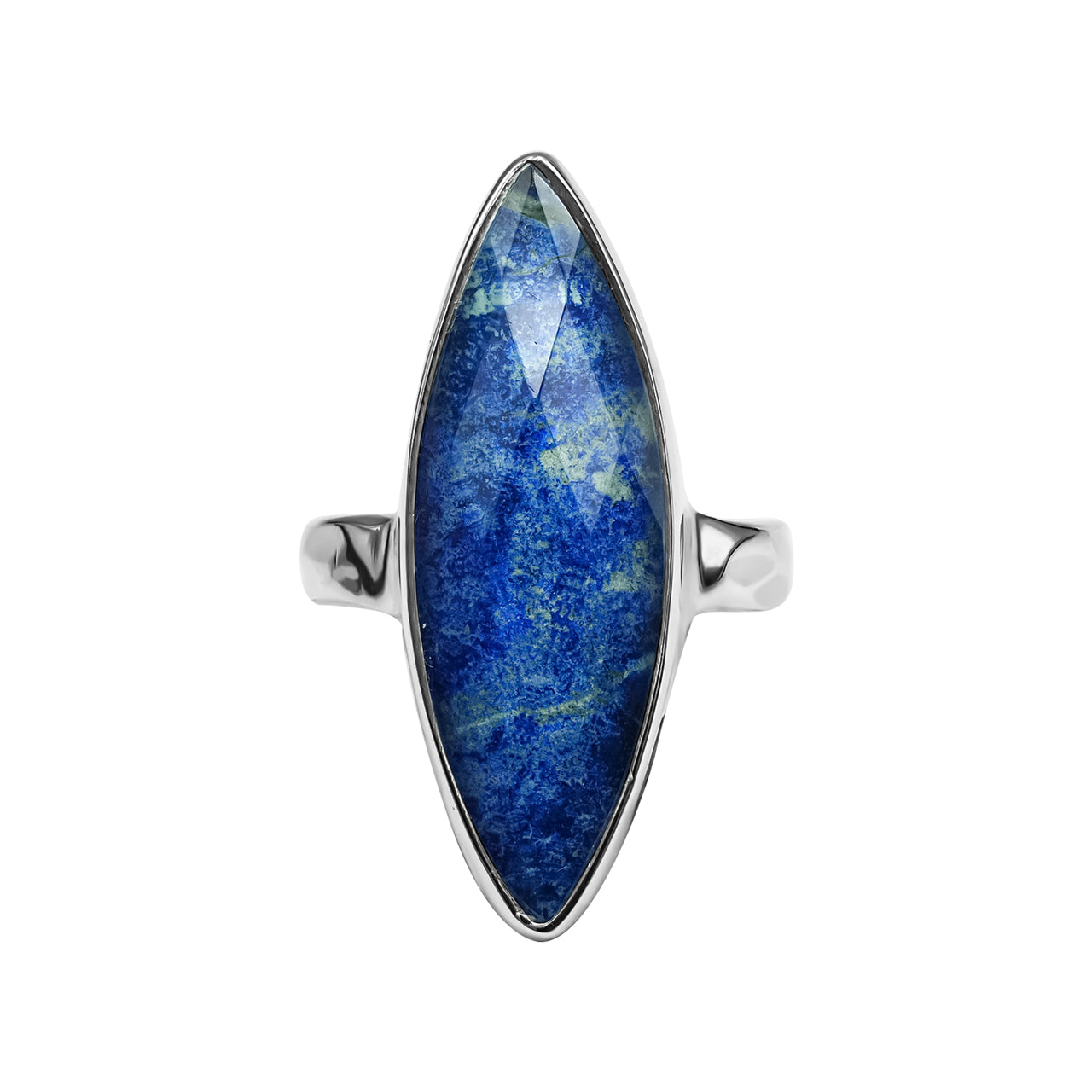 Starborn Azurite Malachite Marquise Ring in Sterling Silver