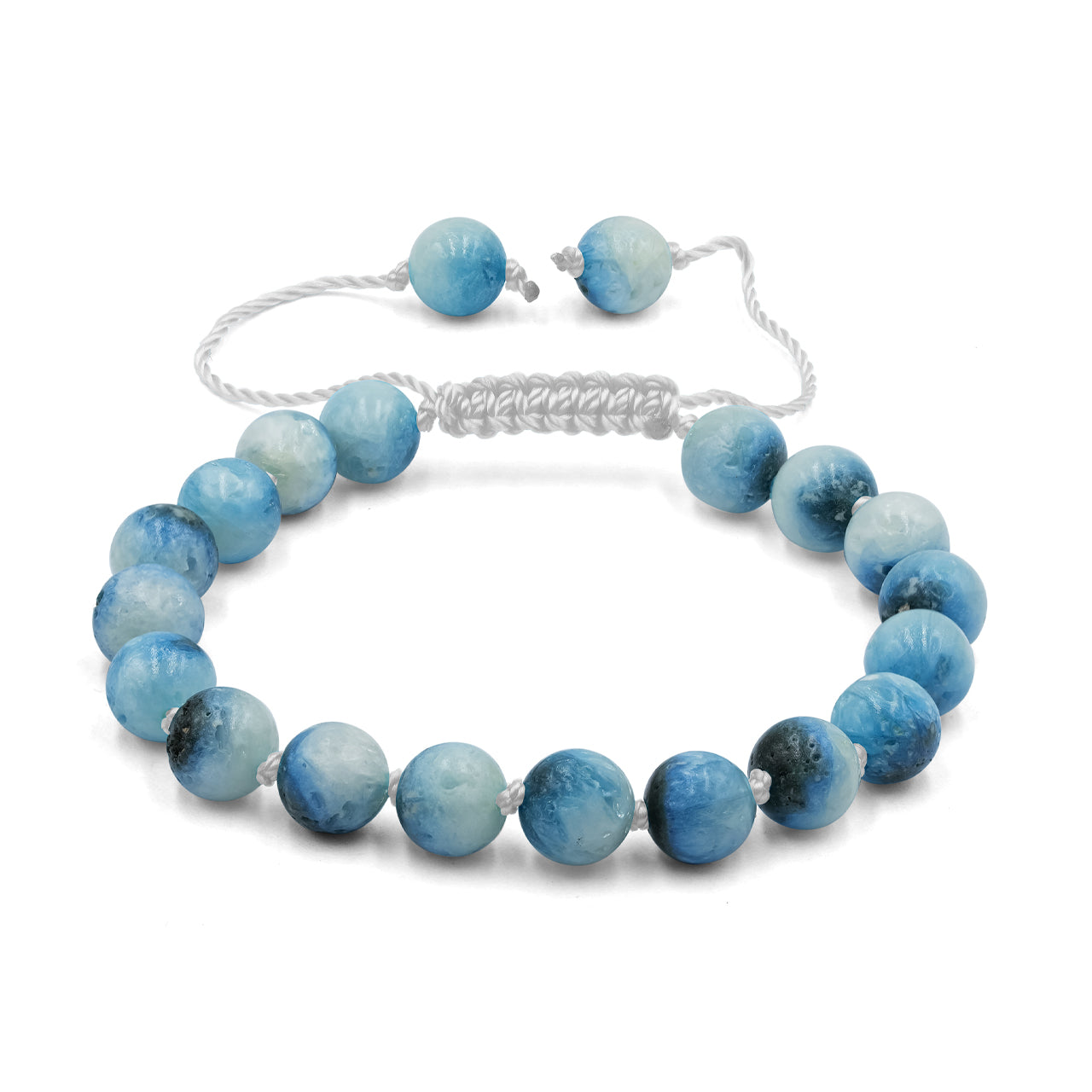 Starborn Blue Ice Glacierite Adjustable Bead Bracelet