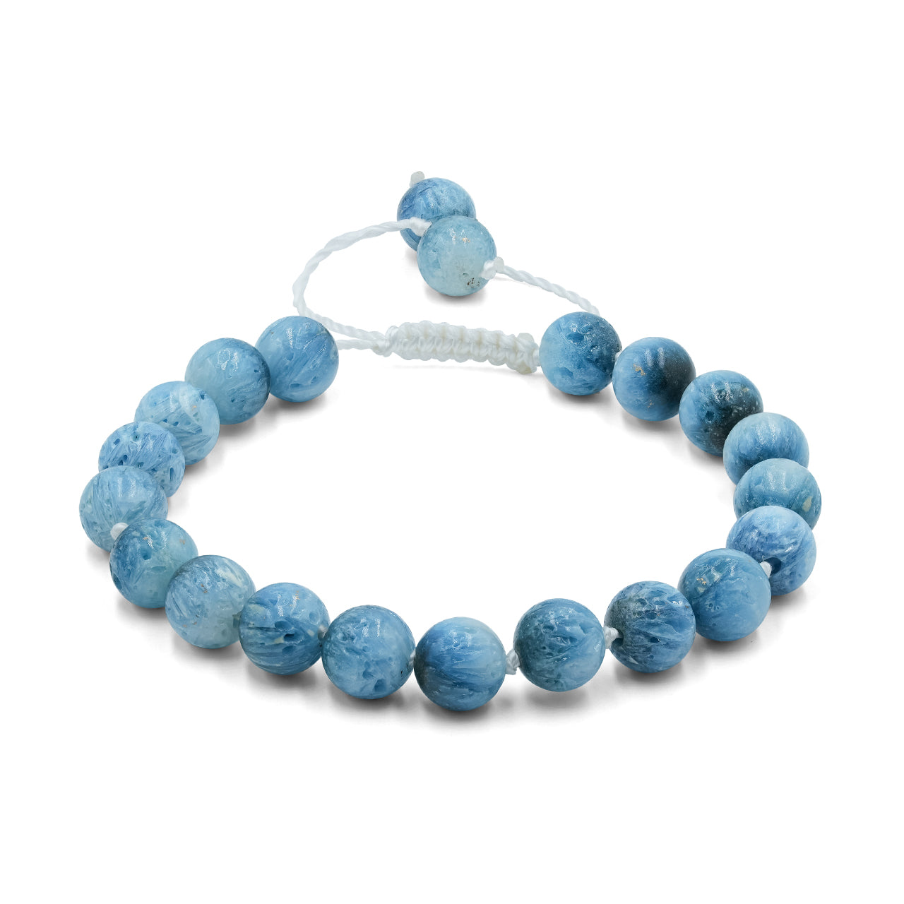 Starborn Blue Ice Glacierite Adjustable Bead Bracelet