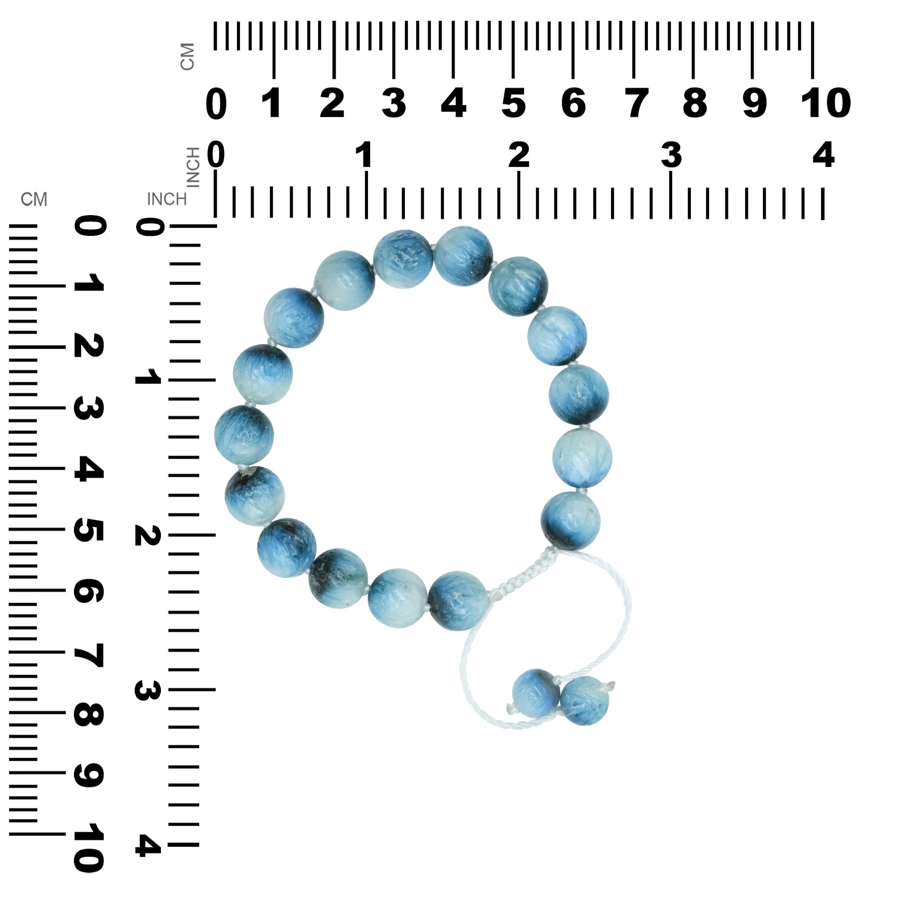 Starborn Blue Ice Glacierite Adjustable Bead Bracelet