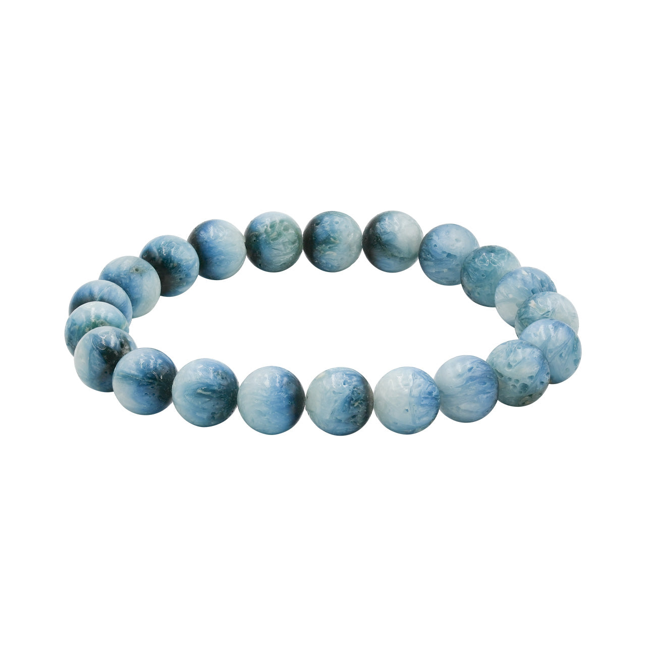 Starborn Blue Ice Glacierite Elastic Beaded Bracelet