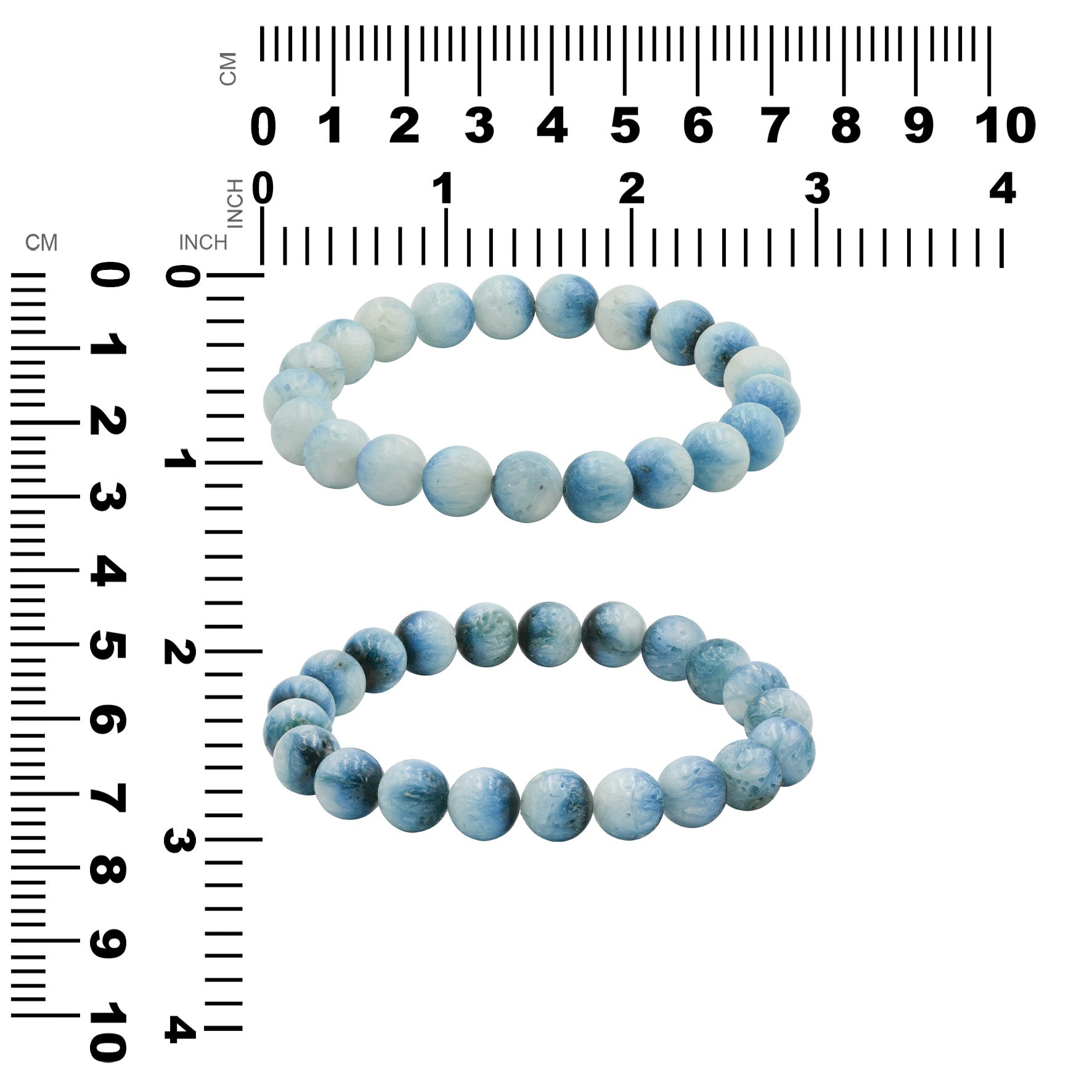 Starborn Blue Ice Glacierite Elastic Beaded Bracelet