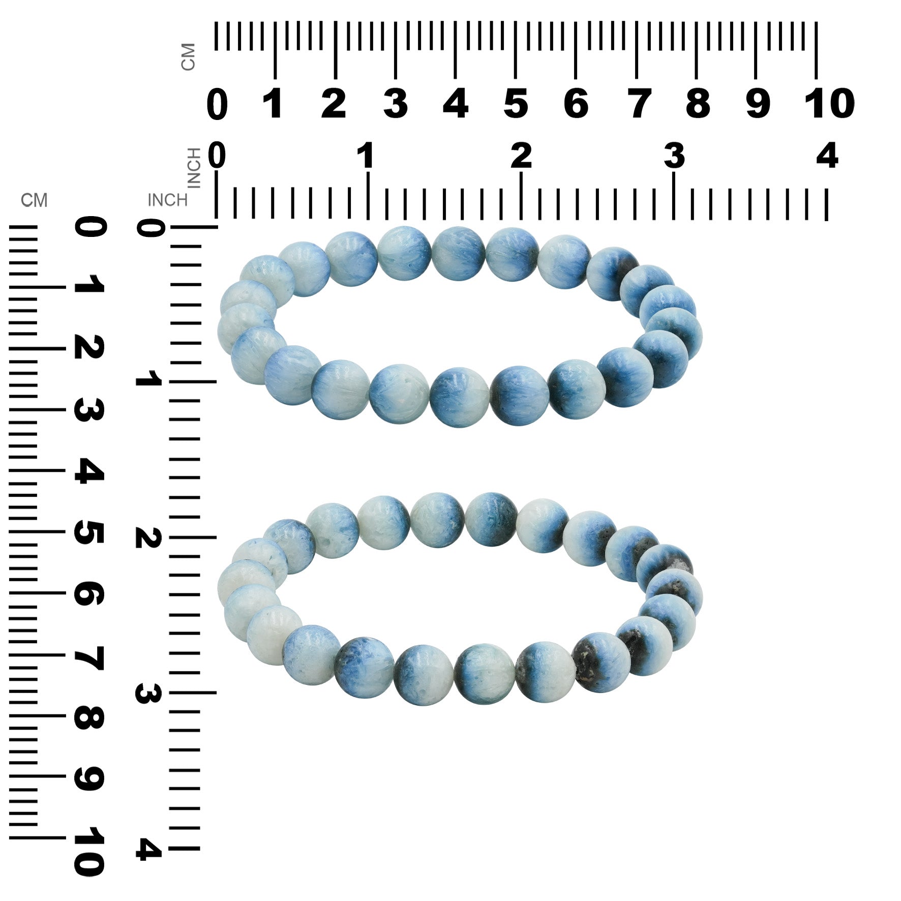 Starborn Blue Ice Glacierite Elastic Beaded Bracelet