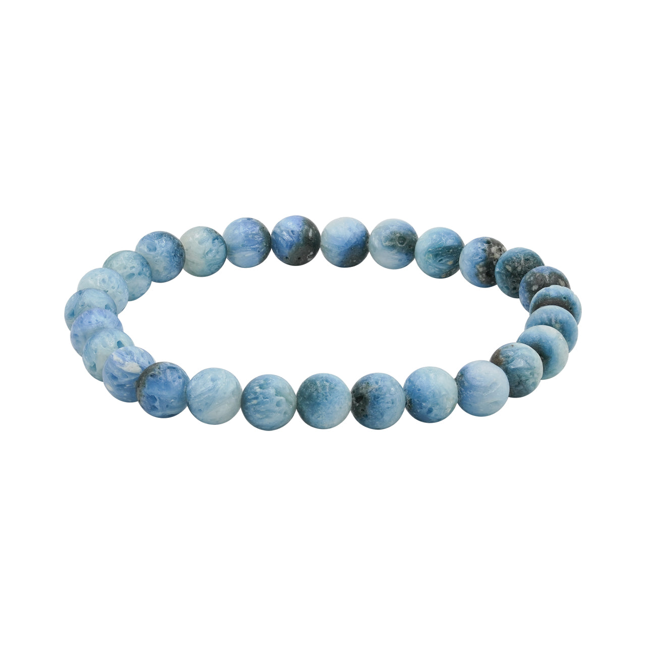 Starborn Blue Ice Glacierite Elastic Beaded Bracelet