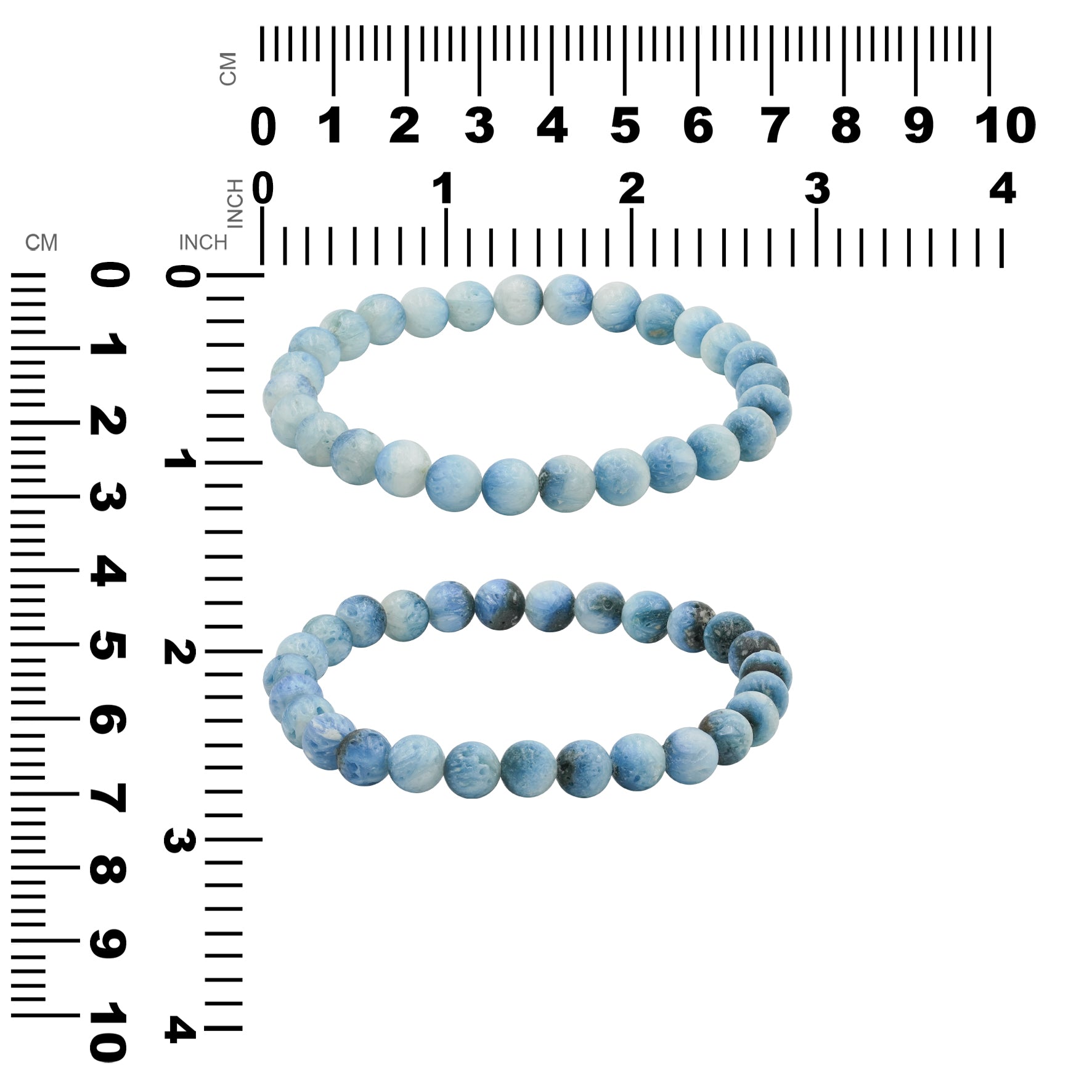 Starborn Blue Ice Glacierite Elastic Beaded Bracelet