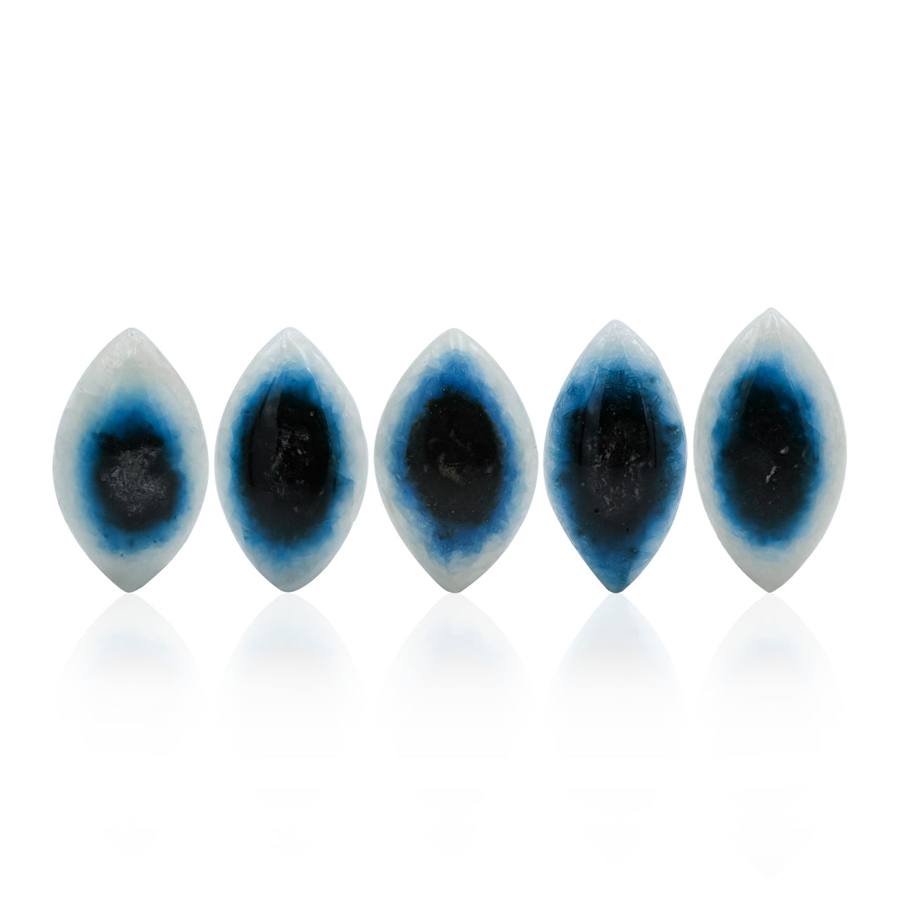 Starborn Eyeshape Blue Ice Glacierite Cabochon - 1 piece