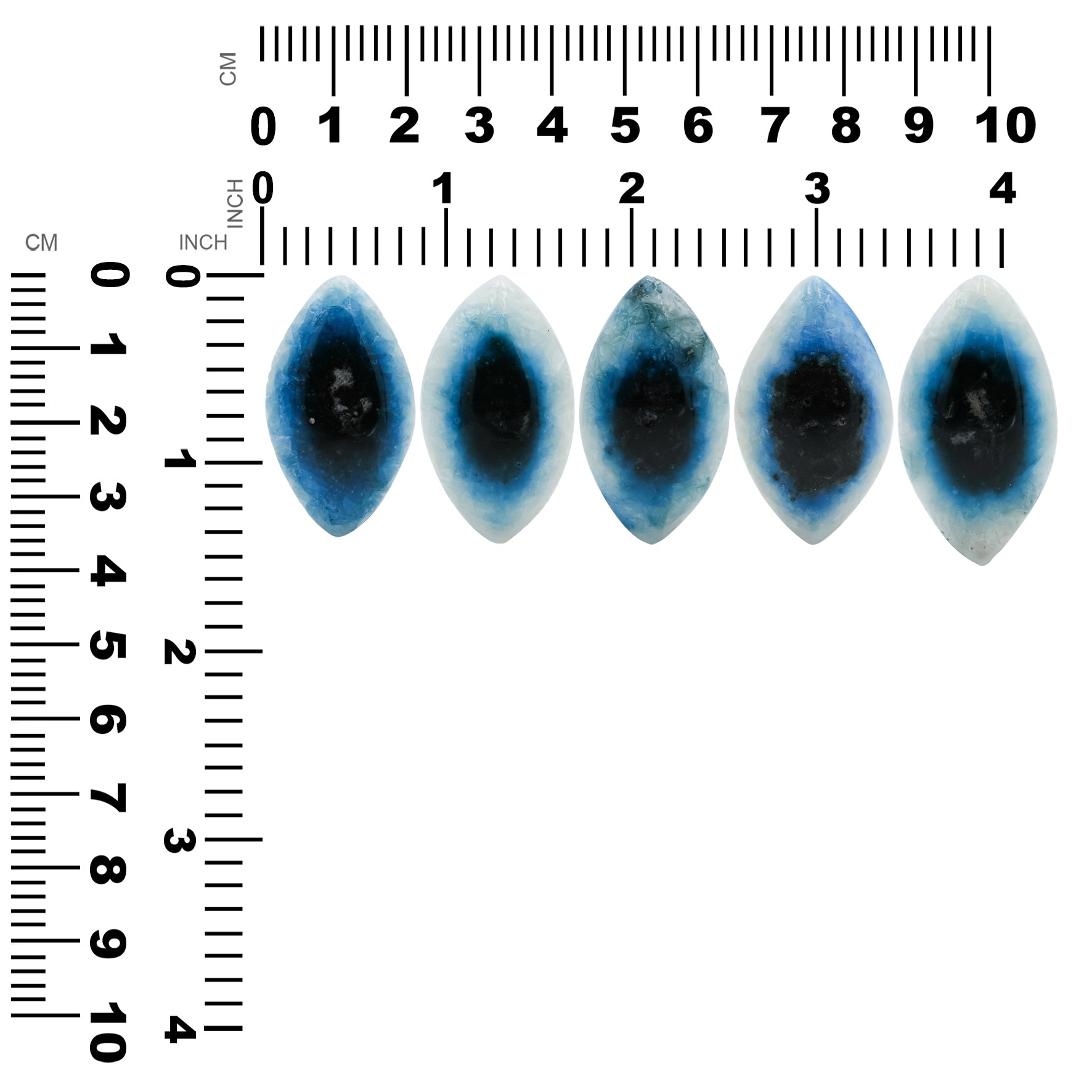 Starborn Eyeshape Blue Ice Glacierite Cabochon - 1 piece