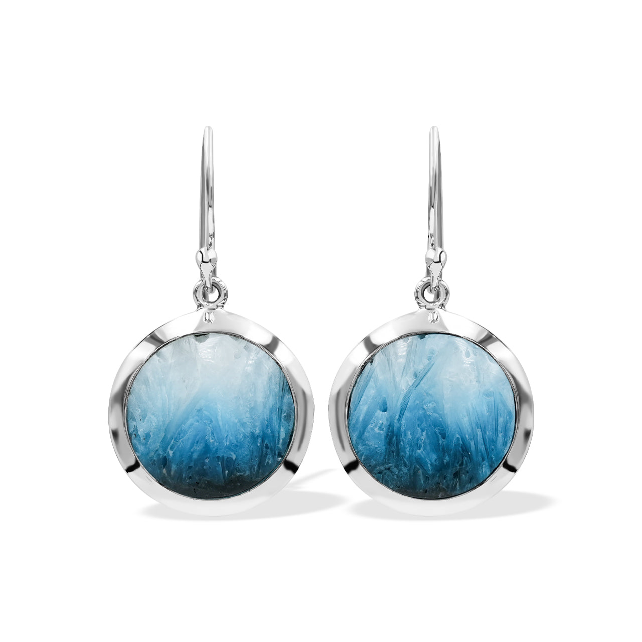 Starborn Ohrring im Medaillon-Stil mit runden Edelsteinen, 15 mm, aus Sterlingsilber, Größe S