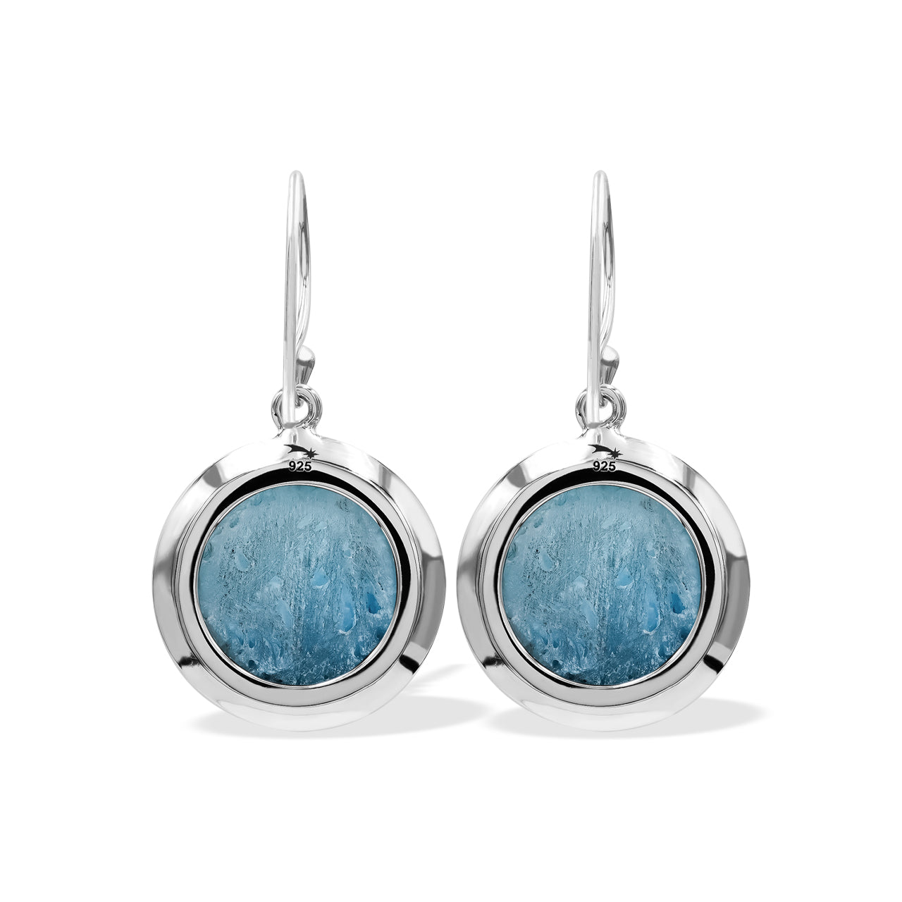 Starborn Ohrring im Medaillon-Stil mit runden Edelsteinen, 15 mm, aus Sterlingsilber, Größe S