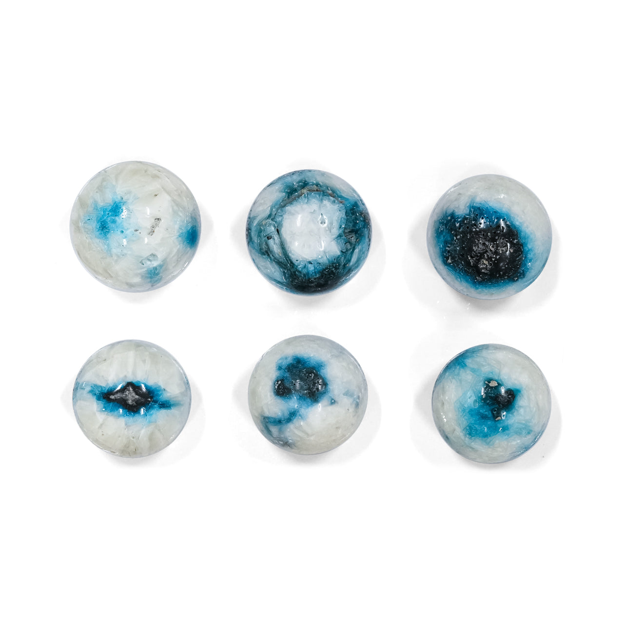 Starborn Blue Ice Glacierite Sphere 1000 Grams - 6 Pieces