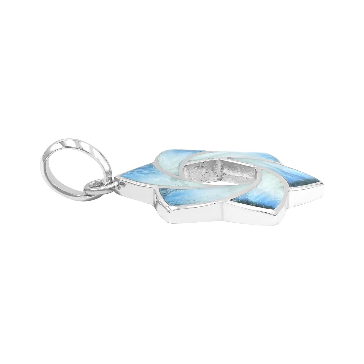 Starborn Blue Ice Glacierite 6-Point Knot Pendant in Sterling Silver