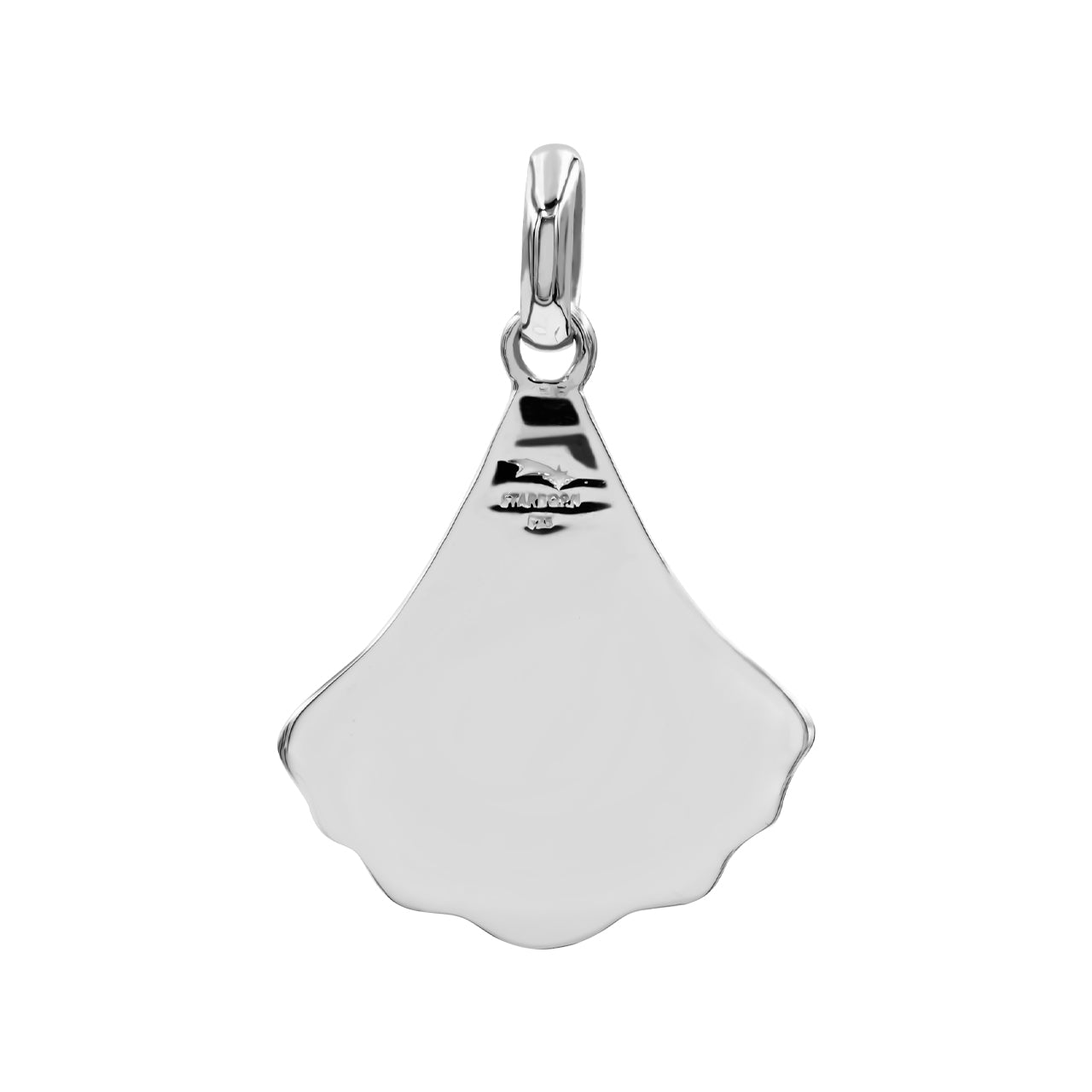 Hermoso colgante de concha de mar con incrustaciones de ammolita de Starborn en plata de ley